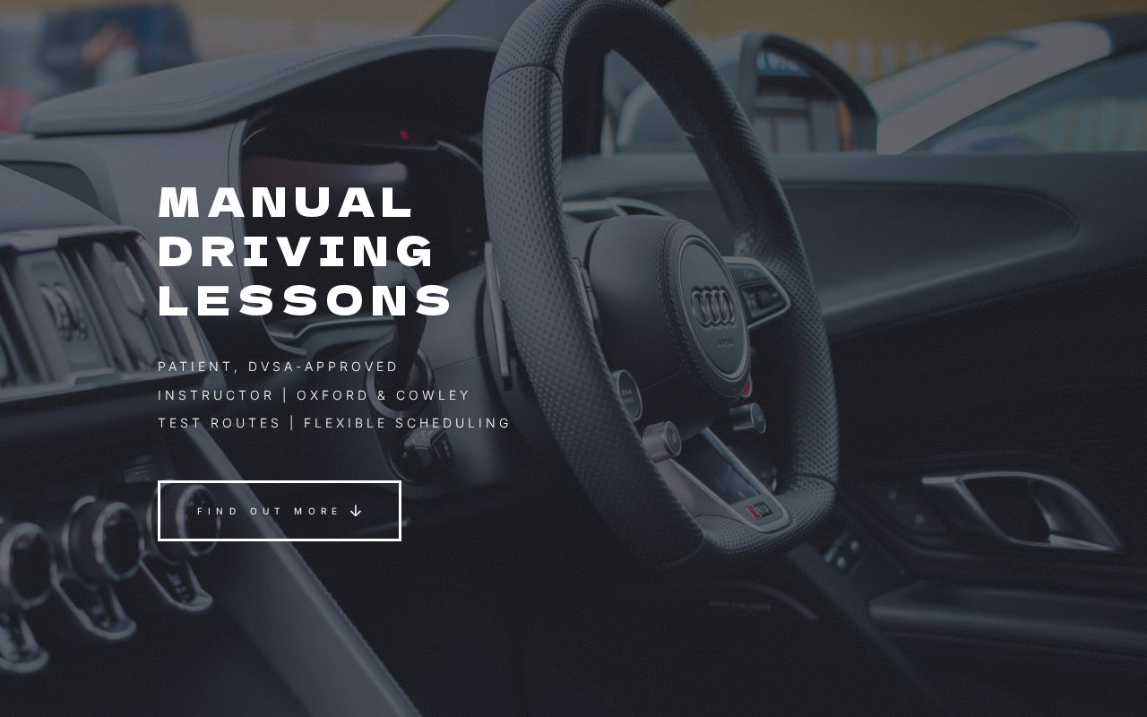 Manual Driving Lessons Oxford | DVSA Approved Instructor